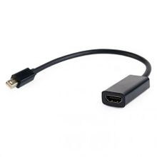 Адаптер mini DisplayPort M - HDMI F, 0.15 м, черный, Cablexpert (A-mDPM-HDMIF-02)