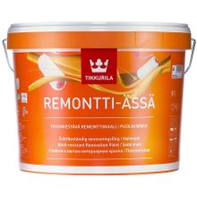 ТИККУРИЛА Ремонтти Ясся база A белая краска интерьерная моющаяся (9л)   TIKKURILA Remontti Assa base A краска интерьерная моющаяся полуматовая (9л)