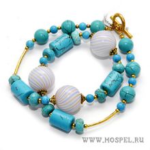 MosPel accessories Бусы А00116 бирюзовые