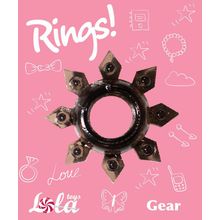 Lola toys Чёрное эрекционное кольцо Rings Gear