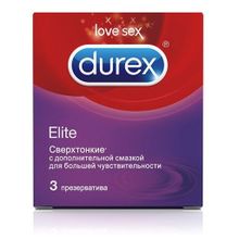 Сверхтонкие презервативы Durex Elite - 3 шт. (5478)