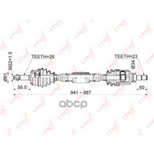 Привод В Сборе | Перед Прав | Toyota Corolla (_e15_) 1.33-1.6 07-   At   = Fr Rh LYNXauto арт. CD1153