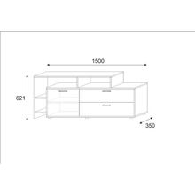 Тумба под ТВ Линда, 1500х350х621, Белый