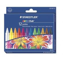 Мелок восковой Noris Club Jumbo 229, d.11 мм, 12 цветов набор