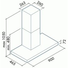 FALMEC BLADE GLASS WHITE 90