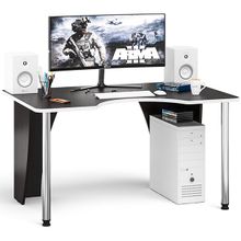 Мебельный Двор Игровой компьютерный стол С-МД-СК2-1400-900 цвет венге кромка белая ID - 289730