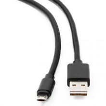 Кабель USB 2.0 Am=>micro B - 1.8 м, черный, двусторонние разъемы, Cablexpert (CC-mUSBDS-6)