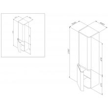 Am.Pm Пенал для ванной Sensation нуга, глянцевая