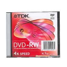 Диск   DVD-RW 4.7Gb TDK 4x  Slim