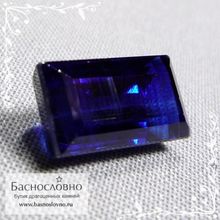 Бархатно-синий кианит (дистен) из Непала огранка багет 15x8мм 9,41 карат