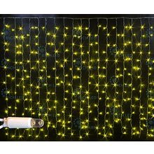 Rich LED RL-CS2*1.5-CW Y Уличный светодиодный Занавес 2x1.5 м, желтый, пост свечение, провод белый