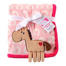 Hudson Baby 3D корал-флис 76х101 см розовый