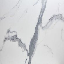 Стол кухонный раздвижной Олимп, 1240(1540)х750х760, Белый глянец Белый мрамор пластик