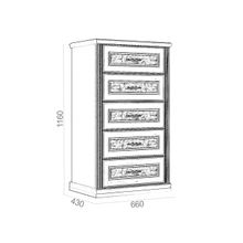 ПМ: КУРАЖ Комод высокий Венето