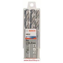Bosch Набор 5 сверл по металлу HSS-G 11,2 мм DIN 338 (2608585531 , 2.608.585.531)