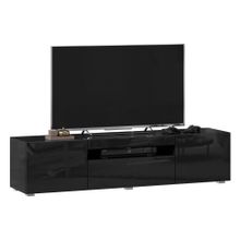 Алмаз. Любимый дом Бруклин Тумба под ТВ 1600 (Черный глянец), исполнение 3