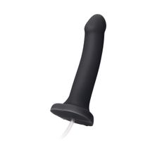  Черный фаллос с имитацией эякуляции Silicon Cum Dildo L - 19,6 см.