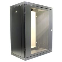 NT WALLBOX 15-63 B Шкаф 19 настенный, чёрный 15U 600x350, дверь стекло-металл