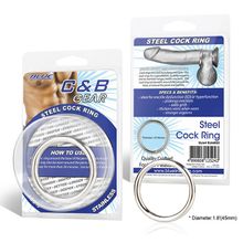 BlueLine Стальное эрекционное кольцо STEEL COCK RING - 4.8 см. (серебристый)
