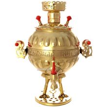 Электрический самовар 3 литра желтый "Петух на ножках" старинный, арт. 144209