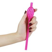 Набор разноцветных трубочек для напитков в виде вагины Pussy Straws - 9 шт. (240897)