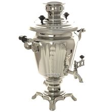 Электрический Тульский самовар 3 литра никелированный конус с автоматическим отключением при закипании, арт. 110332к