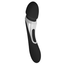 EDC Черный двухсторонний вибромассажер Vibes Wand Vibrator - 22,5 см. (черный)