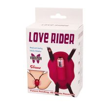 Нежный вибростимулятор для клитора Love Rider на ремешках лиловый