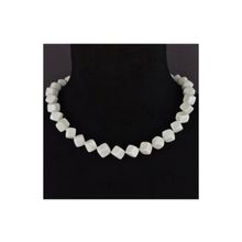 Бусики-Колечки Бусы Кахолонг "Кубизм" арт.П4264