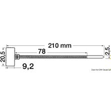 Osculati Nylon strap w over-writable pad 2.5 mm x 110 mm, 18.038.01