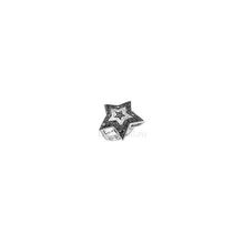 Кольцо из серебра  с кубцирконием арт.NS2249 звезда