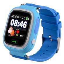 Часы Детские Smart Baby Watch Q90 (G72) С Gps-Трекером Голубые