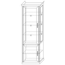 ПМ: КУРАЖ Шкаф-витрина Венето