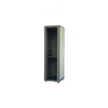 Шкаф напольный 19", 27U, серия T2, 600х800x1388мм, стеклянная дверь, серый