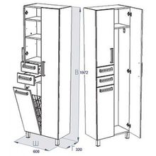 Шкаф-пенал Triton Ника 60 L