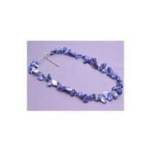 Бусики-Колечки Бусы Лазурит"Бабочка" арт.П1077