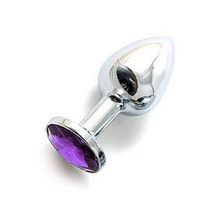 Анальная втулка с кристаллом Small фиолетовая 7,5 см