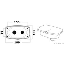 Osculati New Edge shower box cream PVC hose 2.5 mm Rear shower outlet, 15.257.41