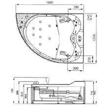 Акриловая ванна Gemy G9086 K R