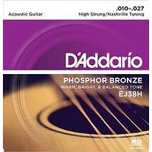 EJ38H Phosphor Bronze Дополнительные струны для 12стр гитары, High Strung Nashvil, 10-27, DAddario