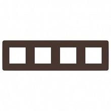 Рамка 4 поста UNICA STUDIO, шоколад |  код. NU280816 |  Schneider Electric