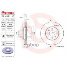 Диск Тормозной Uv Coated | Перед | Hyundai Accent Iv Saloon (Rb) 1.6 11.2010 -  <=> Kia Rio Iii Saloon (Ub) 1.6 Cvvt 06.2012 - Brembo арт. 09C17111