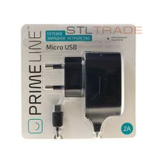 Сетевое зарядное устройство с micro USB 2000 mA, Prime Line