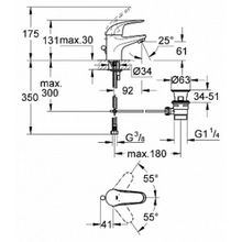 Смеситель Grohe Euroeco 23262000 для раковины
