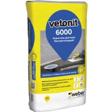 ВЕБЕР.ВЕТОНИТ 6000 стяжка пола быстротвердеющая (25кг)   WEBER.VETONIT 6000 ровнитель для пола быстротвердеющий (25кг)