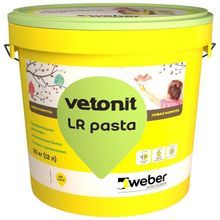 ВЕБЕР.ВЕТОНИТ ЛР Паста шпатлевка готовая под покраску (20кг)   WEBER.VETONIT LR Pasta готовая суперфинишная шпаклевка под покраску (20кг)