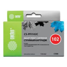Картридж струйный CACTUS (CS-PFI102C) для CANON iPF500 510 F600 605 650 700, голубой
