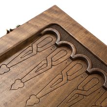 Нарды резные "Орнамент" с цельным рисунком