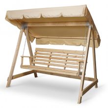 Садовые качели СЕЛЕНА 3.0 деревянные, без покраски (без матраса)