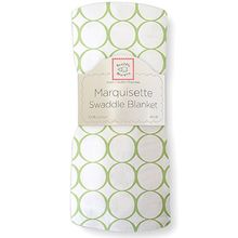 SwaddleDesigns Marquisette Mod Circles on White киви